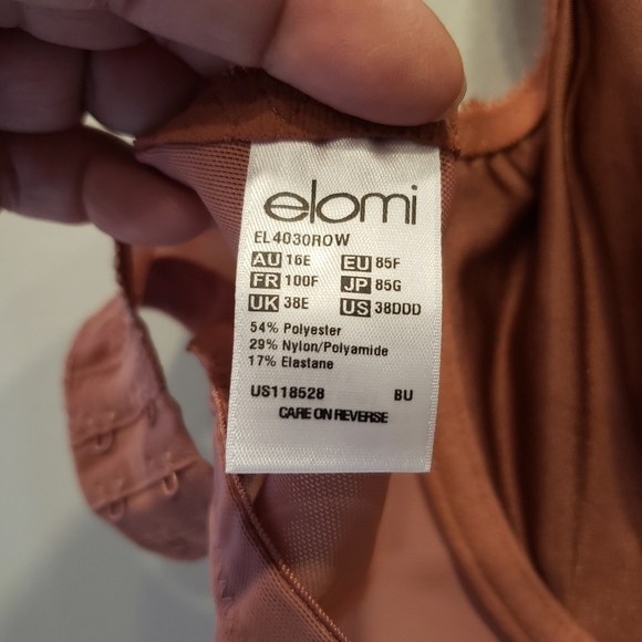 Elomi "Cate" Underwire Full Cup Banded Bra - 38DDD US - Picture 4 of 7